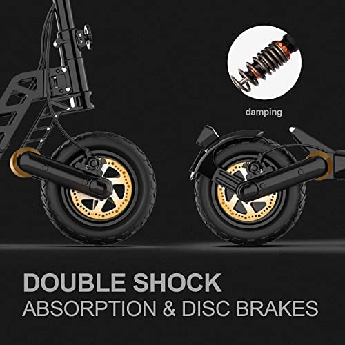 Hiboy Titan PRO Electric Scooter - Dual 500W Motor Up to 40 Miles Long Range Battery, Folding Off-Road Electric Scooter for Adults Dual Braking System, 10" Pneumatic Tires (Normal) - Image 3