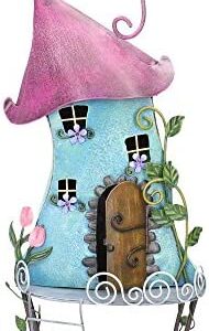 Brown & Ginger The Secret Garden Fairy Ornaments Hand Painted Miniature Metal Garden Decorations (Treehouse)