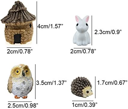 niCWhite Miniature Garden Ornaments, 26pcs Miniature Ornaments Kit Set Fairy Garden Figurines Accessories for DIY Dollhouse Plant Pot Decoration,with 1pcs Tweezer - Image 2