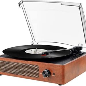Record Player Bluetooth Turntable for Vinyl with Built-in 2 Speakers 3 Speed 3 size All-in-one Record Player for Entertainment and Home Decoration