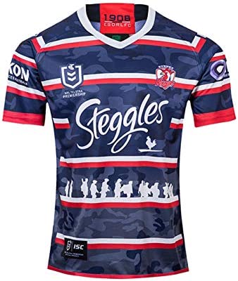 2020-2021 Sydney Rooster Rugby Jersey, Football Shirt, New Memorial Edition Rugby T-Shirt - Image 3