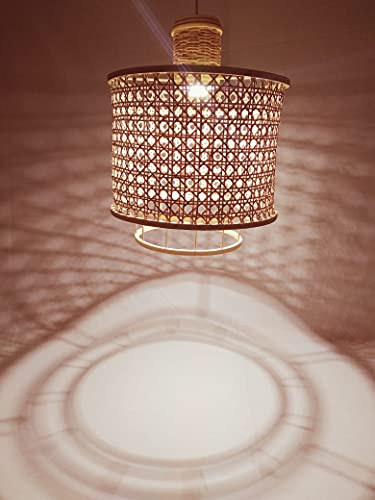 WiFi RGB Smart light, mood lighting Alexa compatible chandelier App Control Colour changing Modern Home living, dining and bed room Handcrafted cane weave ceiling decor - Image 8