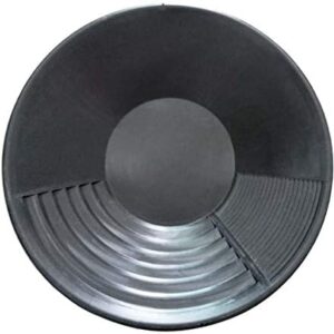GEEKEN Black Plastic Gold Pan Basin Nugget Mining Dredging Prospecting for Sand Gold Mining Manual Wash Gold Panning Equipment
