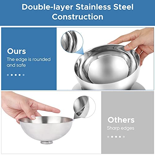 Elevated Dog Cat Bowls: 15° Tilted raised Stainless Steel Cat Bowl, Anti-slip Design of the Base, Suitable for puppy and Kitty (Grey) - Image 2