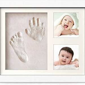 PewinGo Footprint Kit & Handprint Kit, Baby Photo Frame Kit Clay for Newborn Baby Girls and Boys, Baby Shower Gifts,Baby Registry, New Parents Gift, Perfect Baby Memory and Nursery Room Decoration