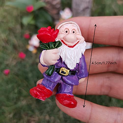 6 Pcs Mini Gnome Statue Miniature Fairy Garden Gnomes Fairy Resin Outdoor Statues for Table and Garden Ornaments Outdoor - Image 4