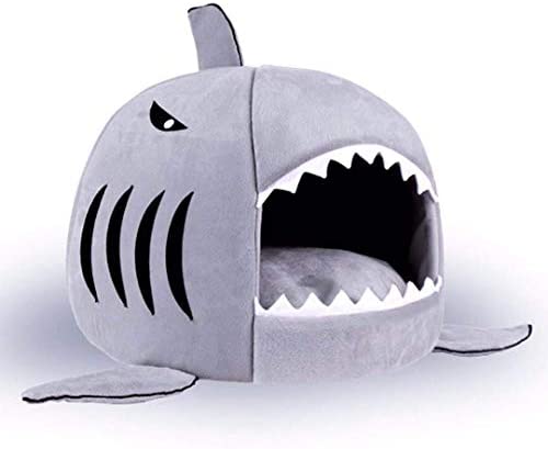 Alytimes Dog Bed Shark Cat Bed Pet Cave for Small Pets with Removable Cushion Water Resistant Bottom Machine Washable Lovely Pet House Gift for Pet - Image 2