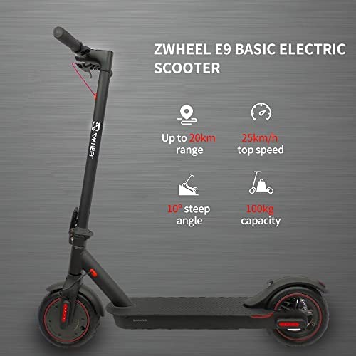 ZWHEEL Electric Scooter for Adults E9 Basic Air Pneumatic, up to 20km of autonomy, 25km/h, Two Speed Modes, Foldable, Cruise Control, mobile App connection - Image 3