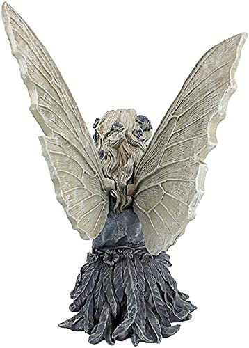 Garden Fairy Ornaments Sculpture Garden Figurine Sitting Fairy Statue Angel Garden Statue Sculpture, Outdoor Garden Realistic Figurine Decor, Antique Resin Ange Craft (resin) - Image 3