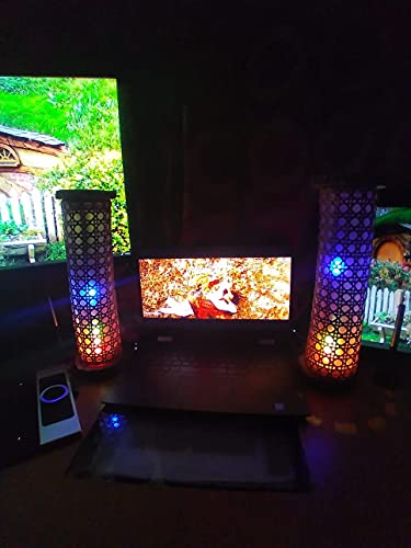 LED VU Meter Tower with Cane Accent Light, RGB Dancing Lamp, Gaming Set up Computer accessories, Party Decor Color changing Lamp for Home Office(Stereo) - Image 4