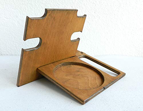 Wooden Docking station, Smartphone Stand - Desk Organizer, Nightstand Holder, Teak Color - Image 2