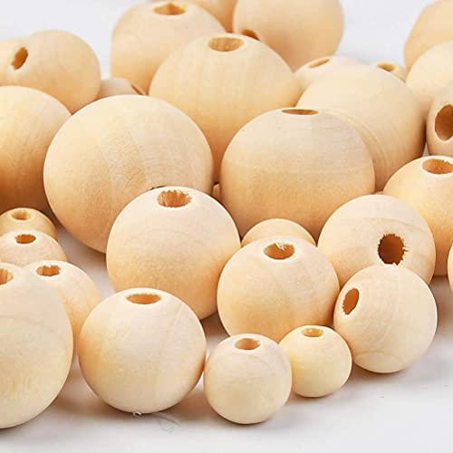 485 PCS Round Wooden Beads, 8 Sizes Natural Wood Beads Set, Natural Beads with Storage Box for Handmade Jewelry Bracelet Necklace(6/8/10/12/14/16/18/20mm) - Image 8