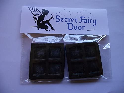 Pair of Stone Fairy Windows Square Design Perfect to accompany your fairy door or add to your fairy garden - Image 4