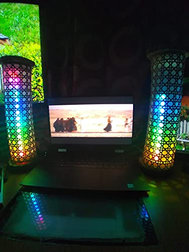 LED VU Meter Tower with Cane Accent Light, RGB Dancing Lamp, Gaming Set up Computer accessories, Party Decor Color changing Lamp for Home Office(Stereo) - Image 3