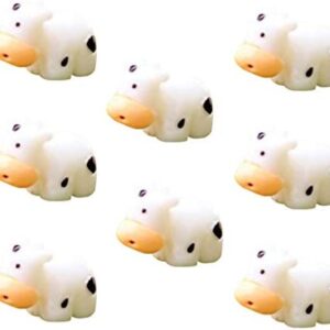 Cabilock 8pcs Cow Figures for Kids Animal Toys Set Cake Toppers Cow Fairy Garden Miniature Figurines Collection Playset for Christmas Birthday Gift Desk Decoration