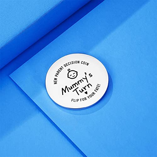 CJ&M Fun New Parents Decision Coin, Engraved Stainless Steel Fun Coin for Decision Making, New baby Gift - Image 4