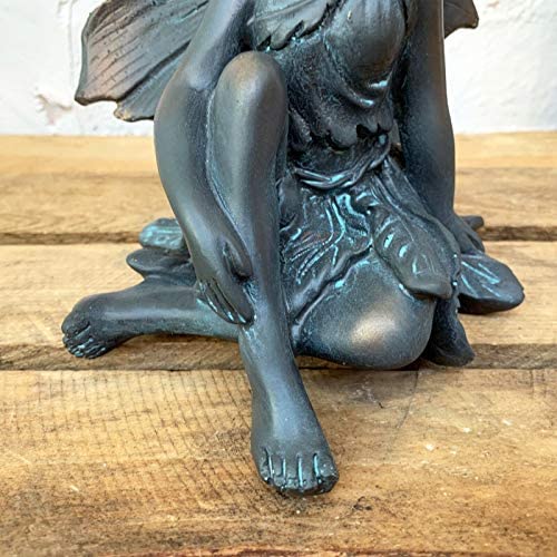 Darthome Ltd Resin Sitting Flower Fairy Outdoor Garden Decorative Figure Ornament Sculpture 18cm (Fairy B) - Image 3