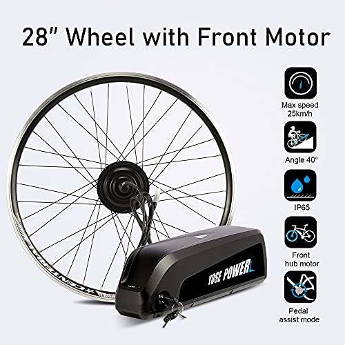 YOSE POWER 28''(700c) ebike 36V250W Front Motor Bicycle E-Bike Hub Conversion Kit with Integrated controller HL Plus 36V 15.6Ah Battery DIY E-bike LCD Display - Image 2