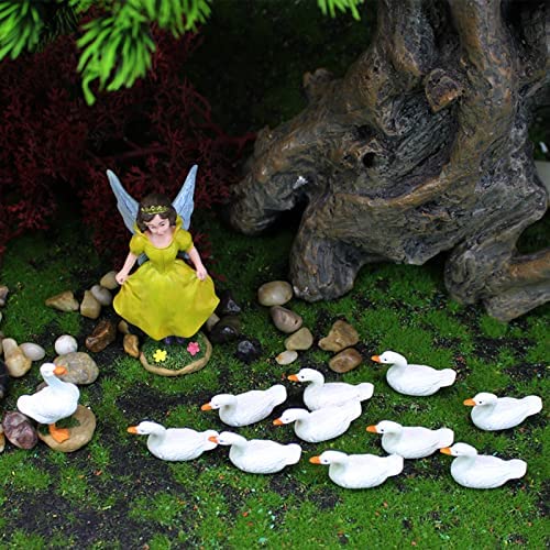 Set Of 6 Fairy Garden Accessories, Fairy Garden Miniatures Includes Fairy, Hedgehog and 4 Ducks Mini Garden Figurine Fairies Decor, Miniature Fairy Garden Accessories for Outdoor or House Decor - Image 6