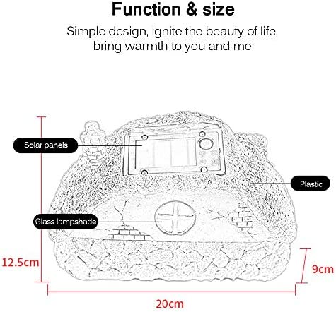 CAMPSLE Solar Garden Ornaments Outdoor, Fairy House LED Illuminated Fairy House Garden Statue Waterproof Resin Dwelling Ornament for Yard Lawn Pathway Garden Decorations - Image 6