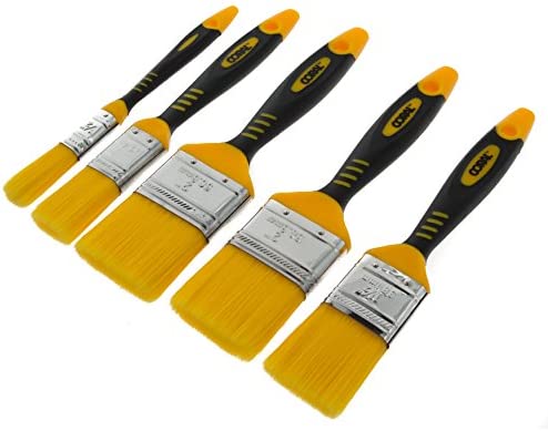 Coral 31417 Zero Paint Brushes with No Loss of Bristle Paintbrush Heads 5 Piece Pack Set, Yellow, Set of 5 - Image 2