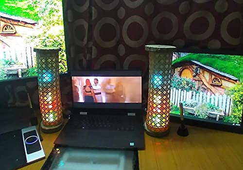 LED VU Meter Tower with Cane Accent Light, RGB Dancing Lamp, Gaming Set up Computer accessories, Party Decor Color changing Lamp for Home Office(Stereo) - Image 2