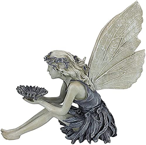 Garden Fairy Ornaments Sculpture Garden Figurine Sitting Fairy Statue Angel Garden Statue Sculpture, Outdoor Garden Realistic Figurine Decor, Antique Resin Ange Craft (resin) - Image 5