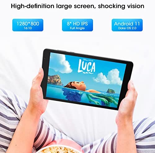 Tablet Blackview Tab6 8 Inch, Android 11 Phablet(2022), 4G LTE Dual SIM, WIFI Tablet PC, 5580mAh Battery, 3+32GB/256GB, Face ID Unlocked, Bluetooth5.0, Type-C, GPS, OTG, NOTE, 2 Years Warranty - Grey - Image 2
