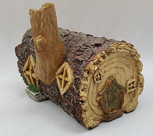 Solar Powered Outdoor Decorative Garden Ornament Fairy House, Colour Changing Log Home (Lights Up At Dusk) - Image 3