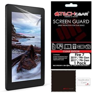 TECHGEAR Screen Protector for Previous Amazon Fire 7" (2019 / 9th Generation & 2017 / 7th Gen.) Clear Lcd Screen Protector Covers for Fire 7 & Fire Kids Edition 7" 2019/2017