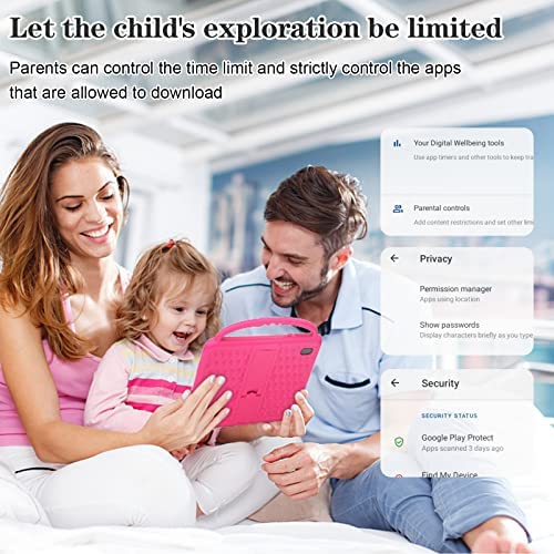 Kids Tablets 7 inch HD Display Android 10.0 WIFI Tablet for Kids with Handle Proof Case Quad Core Tablet PC 2GB+32GB GMS Certification Parental Control APP (Pink) - Image 5