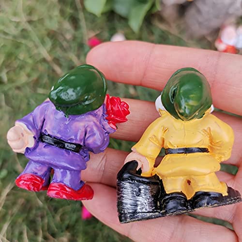 6 Pcs Mini Gnome Statue Miniature Fairy Garden Gnomes Fairy Resin Outdoor Statues for Table and Garden Ornaments Outdoor - Image 3