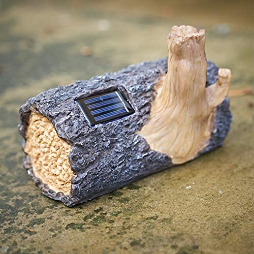 GloBrite Fairy House Solar Power LED Light Patio Garden Log Ornament Decoration - Image 5