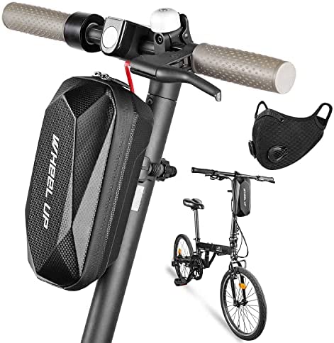 Lepeiqi Electric Scooter Bag for Adults Scooter Front Tube Bag Waterproof Electric Scooter Accessories Frame Handlebar Folding Bike Bag for Xiaomi Mijia M365 Sedway Ninebot E-Serie (Black - LPQM081)