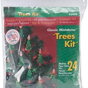 Beadery Holiday Beaded Ornament Kit Mini Trees 2.25-inch Makes 24