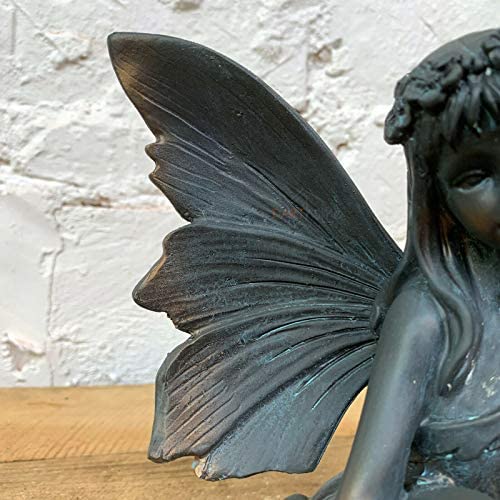 Darthome Ltd Resin Sitting Flower Fairy Outdoor Garden Decorative Figure Ornament Sculpture 18cm (Fairy B) - Image 2