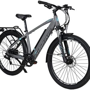 Hyuhome Electric Bikes for Adult Mens Women,27.5" Ebikes Bicycles Full Terrain 36V 12.5Ah Mountain E-MTB Bicycle,Shimano 7 Speed Transmission Gears Double Disc Brakes for Outdoor Commuter (820M)