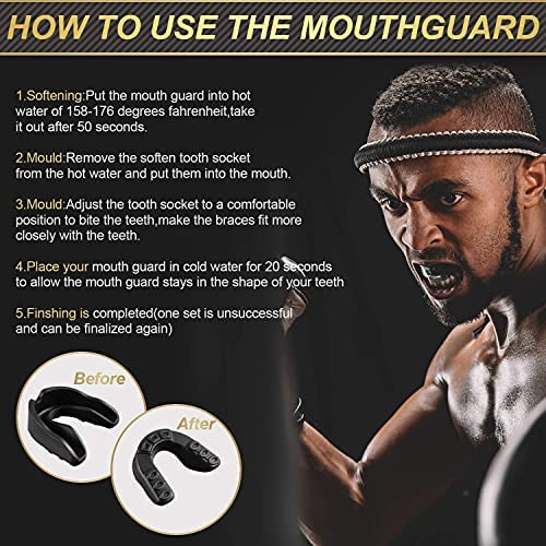 Kid’s Gum Shield Braces, Mouth Guard for Athletic for Boxing, MMA, Rugby, Muay Thai, Hockey, Judo, Karate Martial Arts And All Contact Sports-6Pcs - Image 5