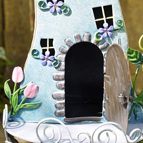 Metal Fairy Pixie Tree House Outdoor Garden Patio Sculpture Decorative Ornament - Image 2