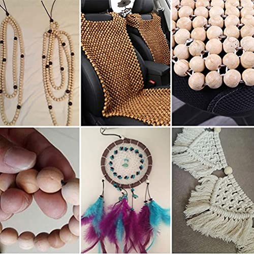 485 PCS Round Wooden Beads, 8 Sizes Natural Wood Beads Set, Natural Beads with Storage Box for Handmade Jewelry Bracelet Necklace(6/8/10/12/14/16/18/20mm) - Image 7