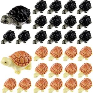 Uoeo 40 Pcs Miniature Sea Turtles Multicolor Sea Turtle Figures Ocean Animal Figurines for Moss Micro Landscape DIY Home Fairy Garden Office Fish Tank Birthday Party Favor Decorations, (541685416)