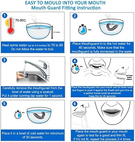 Mouth Guard Gum Shield – Professional Mouth Guard for Contact Sports, Rugby, Martial Arts, Karate, Rugby, MMA, Boxing, Hockey, Football Flexible for Youth & Adult (Black) - Image 3