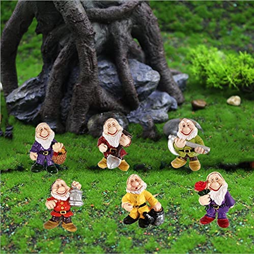 6 Pcs Mini Gnome Statue Miniature Fairy Garden Gnomes Fairy Resin Outdoor Statues for Table and Garden Ornaments Outdoor - Image 6