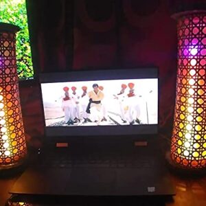 LED VU Meter Tower with Cane Accent Light, RGB Dancing Lamp, Gaming Set up Computer accessories, Party Decor Color changing Lamp for Home Office(Stereo)
