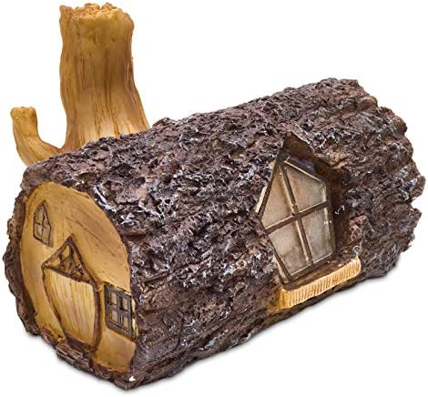 GloBrite Fairy House Solar Power LED Light Patio Garden Log Ornament Decoration - Image 3