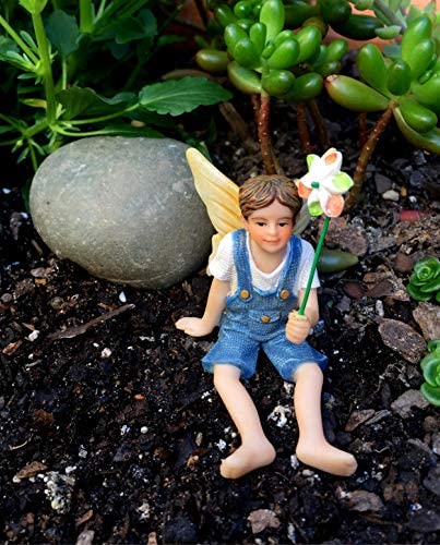 PRETMANNS Fairy Garden Accessories Kit – A Joyful Fairy Playground Set with Girl Fairies and Boy Fairies and a Cute Fairy Garden Sign – Fairy Garden Supplies 4 Pieces - Image 7