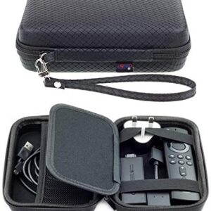 Hard Carry Case For Amazon Fire TV Stick 4K / Fire TV Stick Remote Control Cables and Charger - Protective Portable Travel Hard EVA Cover Shockproof Storage Bag Pouch, Black