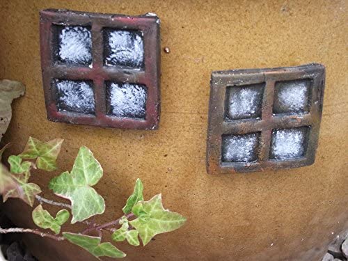 Pair of Stone Fairy Windows Square Design Perfect to accompany your fairy door or add to your fairy garden - Image 3