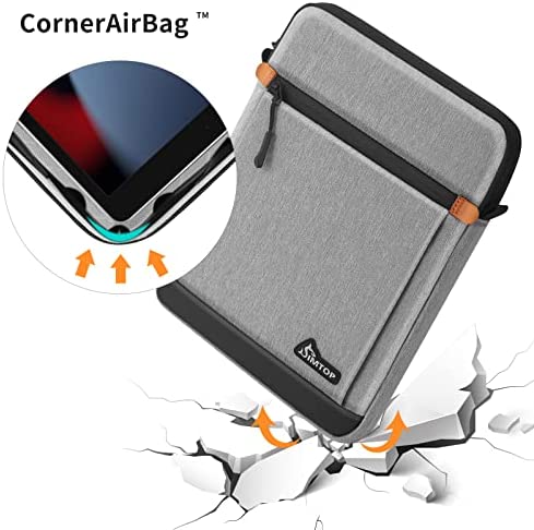 SIMTOP Tablet Sleeve Shoulder Bag 12.9 inch,iPad Pro (5th/4th/3rd Gen) 2021-2018,ipad carrying case with Shoulder Strap ,ipad accessories messenger bags Waterproof ( Grey) - Image 6