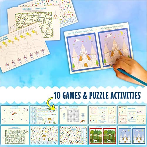 Pipity Unicorn Arts and Crafts Set | Gifts for girls age 5,6,7,8,9+ | Paper Craft, Stickers, Colouring, Stencils, Scratch Art, Games and Puzzle Activity Kits for Kids - Image 8